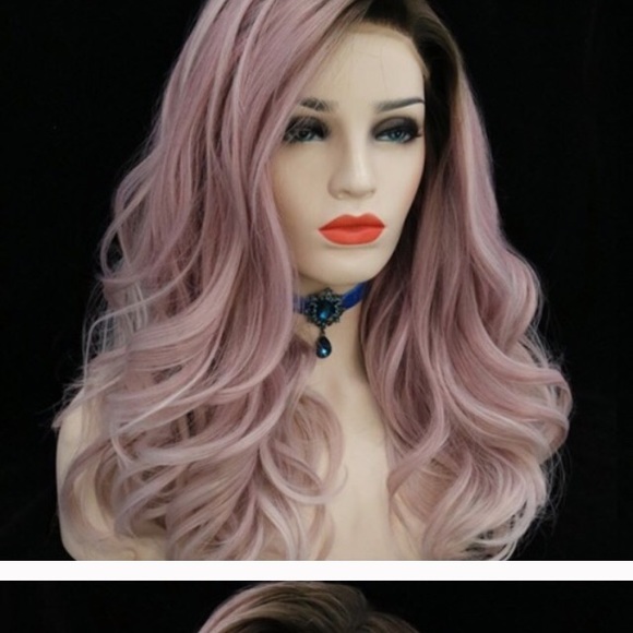 New Pink Blonde Ombré Valentine Rose Body Wave Wig - Picture 2 of 5